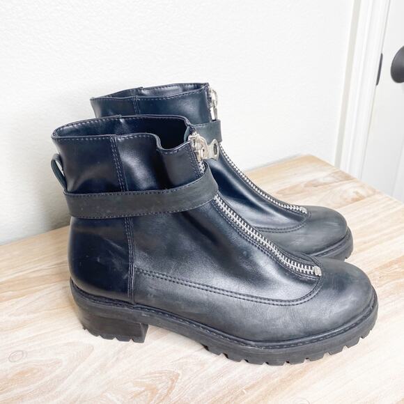 schutz black buckle ugly core bulky boots size 9.5 - Picture 3 of 10